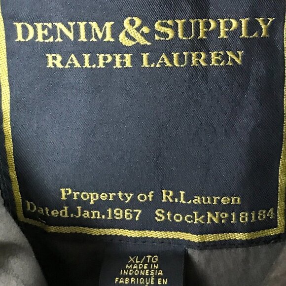 Rare DENIM & SUPPLY Ralph Lauren Field Motorcycle Jacket Khaki Green NEW XL - Picture 10 of 15